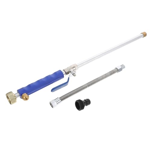 FUNOMOCYA Hochdruck-wasserpistole mit Flexiblem Verlängerungsstab und Messinganschluss Verstellbare Sprühdüse Kompatibel mit ¾ Gartenschläuchen Robustes Aluminium für Autowäsche und von FUNOMOCYA