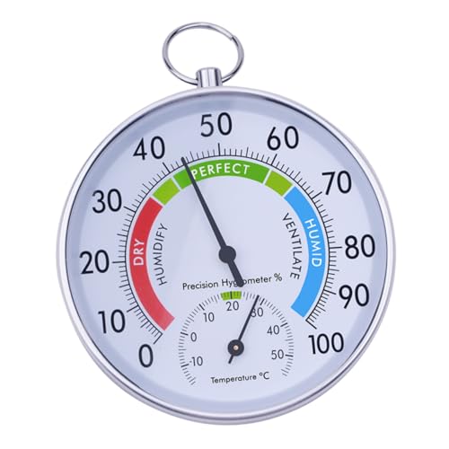 FUNOMOCYA Hochpräzises Analoges Hygrometer für Innen und Außen Wandmontage Genaue Temperatur Feuchtigkeitsmessung Geeignet für Babyzimmer Sauna Büro Garten und Terrasse FUNOMOCYA Hochpräzises Analoges Hygrometer für Innen und Außen Wandmontage Genaue Temperatur Feuchtigkeitsmessung Geeignet für Babyzimmer Sauna Büro Garten und Terrasse von FUNOMOCYA