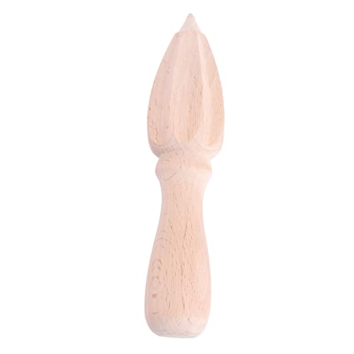 FUNOMOCYA Holz zitruspresse Zitronenpresse Manuell mit Spitzem Reamer und Komfortablem Griff für Orangen Limetten und Zitronen Robustes Säurebeständiges Holz für Frischen Saft für Smoothies von FUNOMOCYA