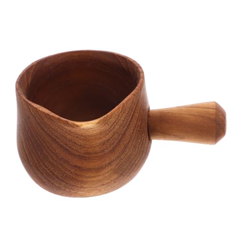 FUNOMOCYA Holzlöffel Milchkännchen mit Griff Eleganter Mehrzweck Saucenbehälter Stilvoller Soßen Dressingspender für Küche und Esstisch Langlebig und Vielseitig Einsetzbar von FUNOMOCYA