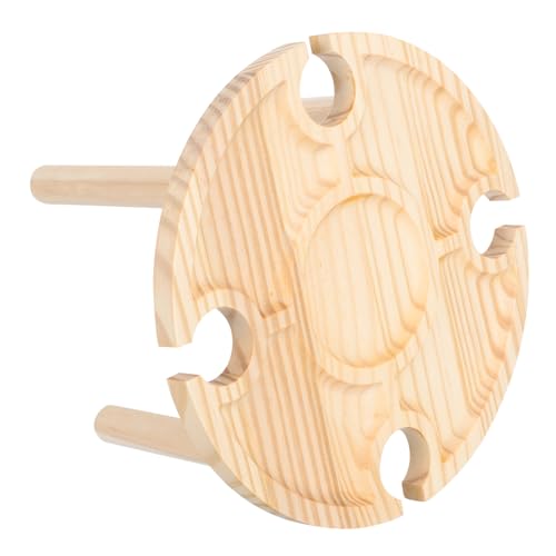 FUNOMOCYA Holztisch Picknick Weintisch mit Weinglashalter Rund Praktisch Leicht für Outdoor Garten Camping Balkon Wohnzimmer Geeignet FUNOMOCYA Holztisch Picknick Weintisch mit Weinglashalter Rund Praktisch Leicht für Outdoor Garten Camping Balkon Wohnzimmer Geeignet von FUNOMOCYA
