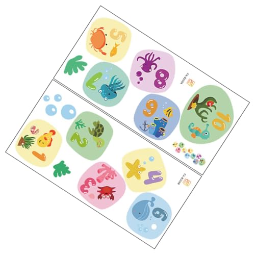 FUNOMOCYA Kindgerechte Selbstklebende Hopscotch Bodenaufkleber mit Zahlen Abwischbare Boden Wanddekoration für Kinderzimmer Kindergarten Spielerisches Lernen und Raumverschönerung von FUNOMOCYA