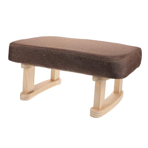 FUNOMOCYA Kleiner Fußhocker mit Gepolstertem Sitz und Stabilen Holzbeinen Moderner Multifunktionaler Schuhwechsel Hocker für Wohnzimmer Schlafzimmer und Eingangsbereich Vielseitige Sitzbank von FUNOMOCYA
