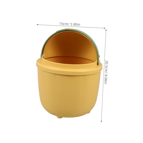 FUNOMOCYA Kleiner Tischmülleimer mit Klappdeckel Süßer Mini Abfalleimer für Büro Badezimmer Schlafzimmer und Küche Kompakter Desktop Mülleimer Vielseitig und Geruchsdicht Robustes Material FUNOMOCYA Kleiner Tischmülleimer mit Klappdeckel Süßer Mini Abfalleimer für Büro Badezimmer Schlafzimmer und Küche Kompakter Desktop Mülleimer Vielseitig und Geruchsdicht Robustes Material von FUNOMOCYA
