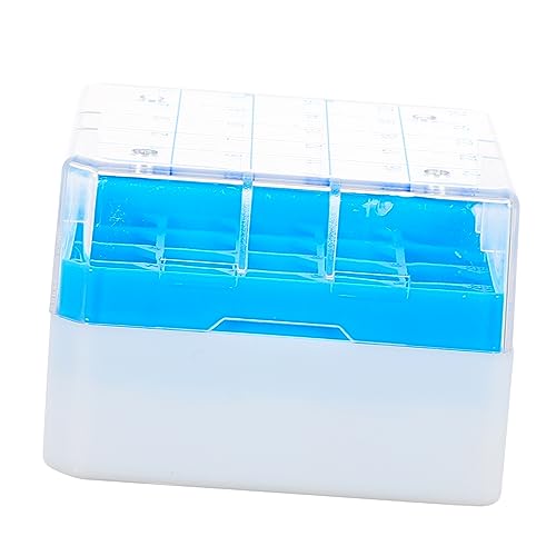 FUNOMOCYA Kryovial Aufbewahrungsbox aus Polycarbonat Transparente Chemikalienresistente Lagerlösung für Ultratiefen Temperaturbereich Laboren mit Nummerierten Fächern von FUNOMOCYA