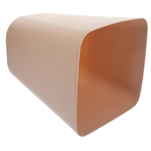 FUNOMOCYA Kunststoff Mülleimer Quadratisch Groß Taupe Farbig Abfallbehälter für Bad Wohnzimmer Büro Platzsparend und Vielseitig für Zuhause für Schränke unter Theken und Kleine Räume von FUNOMOCYA