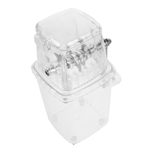 FUNOMOCYA Manueller Eiscrusher mit Handkurbel Kleiner Transparenter Eiszerkleinerer für Zuhause Robuster Leicht zu Reinigender Eiszerkleinerer für Crushed Ice Snowcones Slush Smoothies und FUNOMOCYA Manueller Eiscrusher mit Handkurbel Kleiner Transparenter Eiszerkleinerer für Zuhause Robuster Leicht zu Reinigender Eiszerkleinerer für Crushed Ice Snowcones Slush Smoothies und von FUNOMOCYA