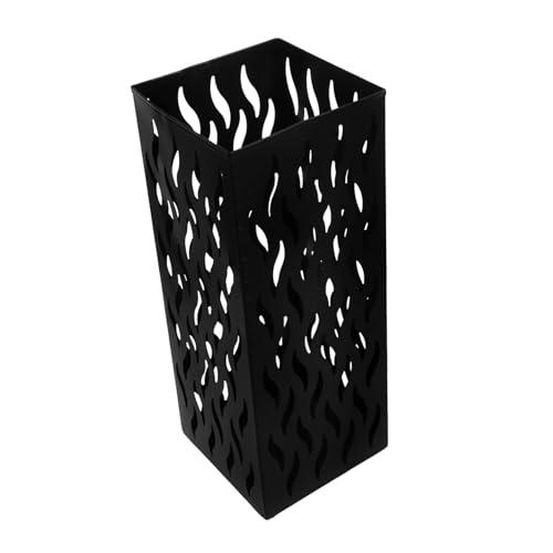 FUNOMOCYA Metall Regenschirmständer Quadratisch Schwarz Multifunktionaler Organizer für Regenschirme Blumen Spazierstöcke Platzsparend Modernes Design Robust und Pflegeleicht für Wohnräume von FUNOMOCYA