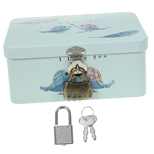 FUNOMOCYA Metallbox Schloss Für Aufbewahrungsbox Bürotisch Weißblechhalter Robust Metall-weißblechbox Für Schmuck Und Fotos Schreibtisch-organizer-box FUNOMOCYA Metallbox Schloss Für Aufbewahrungsbox Bürotisch Weißblechhalter Robust Metall-weißblechbox Für Schmuck Und Fotos Schreibtisch-organizer-box von FUNOMOCYA