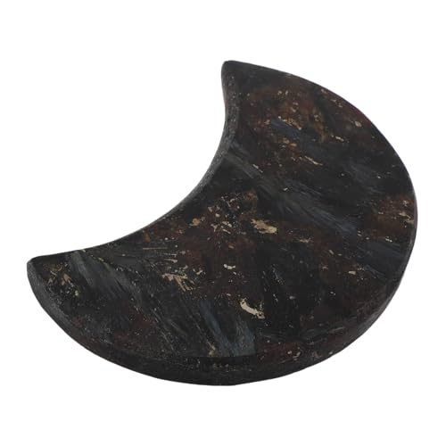 FUNOMOCYA Moon Shaped Crystal Stone Decor Kristallornament für Schreibtisch und Zuhause Handgefertigte Dekoration aus Robustem Naturkristall mit Feiner Verarbeitung von FUNOMOCYA