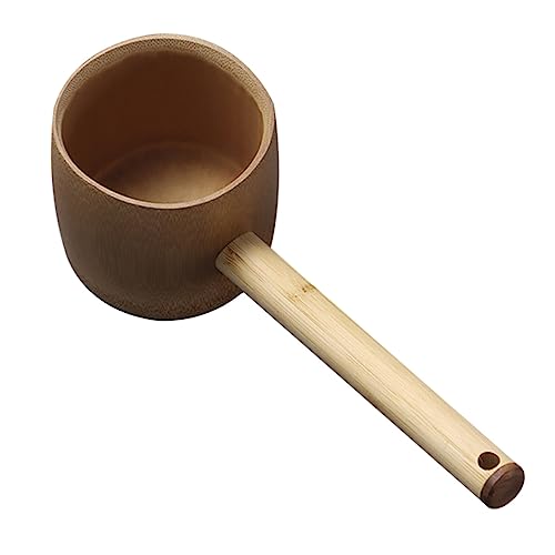 FUNOMOCYA Wasserschaufel Aus Holz Für Haushalt Einfache Wasserschöpfer Für Zuhause Zuverlässig Und Langlebig Geeignet Als Reislöffel Oder Gießlöffel Für Küche von FUNOMOCYA