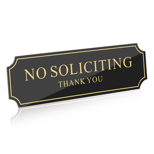 FUNOMOCYA No Soliciting Türschild Selbstklebend Acrylschild Wetterfest Langlebig Modernes Design für Haus und Büro Außenbereich Geeignet Elegante Eingangswarnung Klare Sichtbare Mitteilung FUNOMOCYA No Soliciting Türschild Selbstklebend Acrylschild Wetterfest Langlebig Modernes Design für Haus und Büro Außenbereich Geeignet Elegante Eingangswarnung Klare Sichtbare Mitteilung von FUNOMOCYA