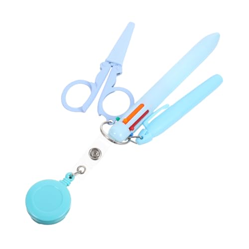 FUNOMOCYA Nurse Badge mit Verstellbarem Retractable Badge Reel Multifunktionalem Stift Textmarker und Faltbarer Schere und Flexibel für Ärzte und Pflegepersonal im Krankenhausgebrauch von FUNOMOCYA