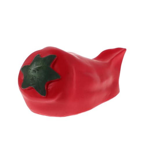 FUNOMOCYA Outdoor Key Hider Chili Form Wetterfester Versteckter Schlüsselbehälter aus Robustem Harz für Garten Terrasse Grünfläche Wetterbeständige Fake Chili Schlüsselbox für Sicheren von FUNOMOCYA