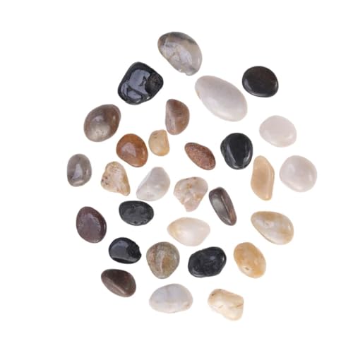 FUNOMOCYA Polierte Flusssteine Dekorative Garten Steine für Innen Außen Vasenfüllung Aquarium Kies Bonsai Gartendekoration Langlebig Farbbeständig von FUNOMOCYA