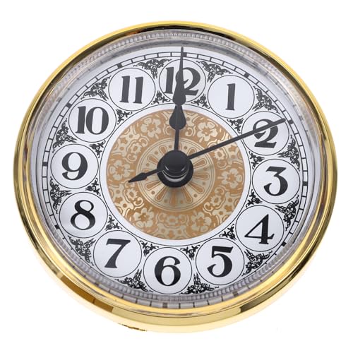 FUNOMOCYA Quarzuhr Einsatz Runder Uhrkopf mit Uhrwerk Klare Römische Ziffern Einfache Montage Robustes Gehäuse DIY Uhr Ersatz für Wand Tischuhren Vielseitig für Büro und Zuhause von FUNOMOCYA