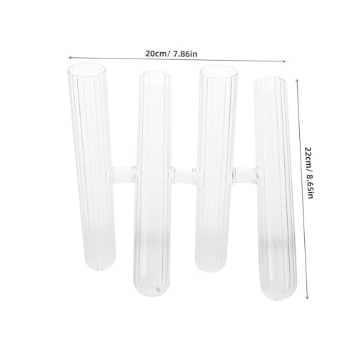 FUNOMOCYA Reagenzglasvasen Aus Klarem Glas Reagenzgläser Für Hydrokulturpflanzen Transparente Pflanzgefäße Für Schreibtischdekoration Fensterbänke Oder Tisch Aus Vier Blumenvasen von FUNOMOCYA