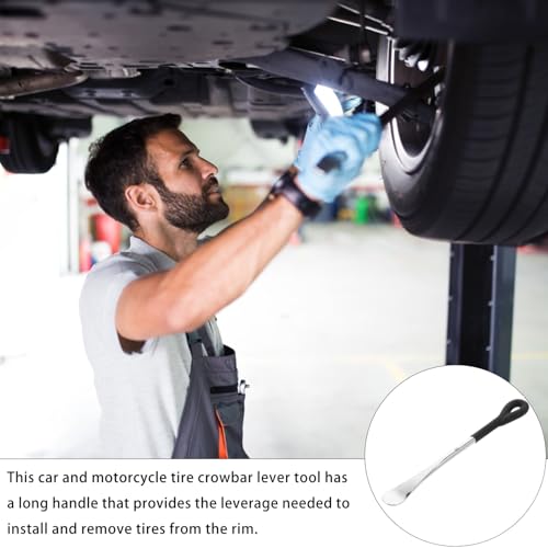 FUNOMOCYA Robuster Motorrad Reifenheber mit Kunststoffbeschichtetem Griff Langlebiges Montiereisen für Einfache Reifenmontage Stabile Traktionswerkzeuge für Reifenwechsel ohne Felgenschäden von FUNOMOCYA