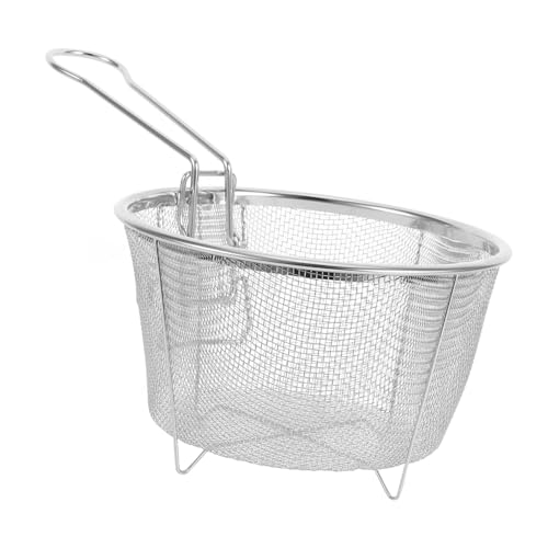 FUNOMOCYA Runder Edelstahl Frittierkorb mit Faltbarem Griff Präzises Maschendesign für Effektive Filtration Platzsparend Vielseitig Einsetzbar zum Frittieren von Pommes und Hähnchenkeulen FUNOMOCYA Runder Edelstahl Frittierkorb mit Faltbarem Griff Präzises Maschendesign für Effektive Filtration Platzsparend Vielseitig Einsetzbar zum Frittieren von Pommes und Hähnchenkeulen von FUNOMOCYA