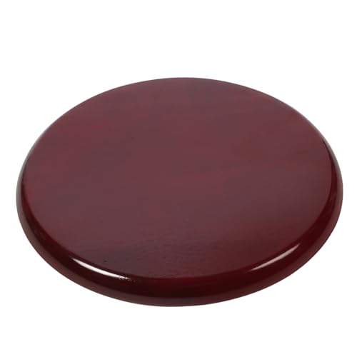 FUNOMOCYA Runder Holzstuhl Ersatzsitz Barhocker Sitzfläche aus Massivholz Weinrot Langlebig Sicher für Bar Restaurant Büro Zuhause von FUNOMOCYA