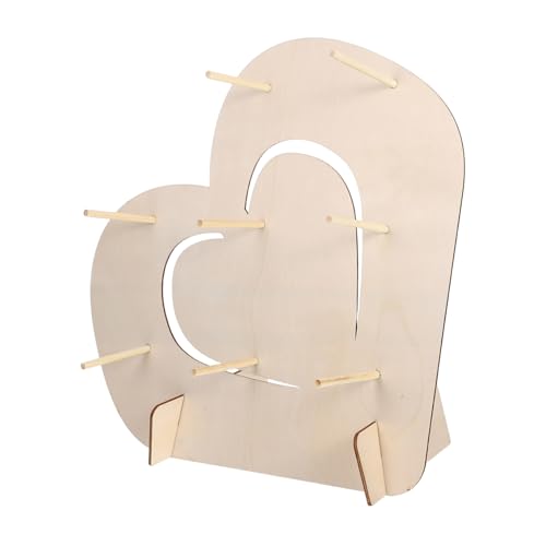 FUNOMOCYA Rustikaler Holz Donut Stand Stabiler Mehrlagiger Kuchenhalter für Hochzeit Party Desserttisch Vielseitige Süße Präsentation Langlebig und Einfach zu Reinigen von FUNOMOCYA