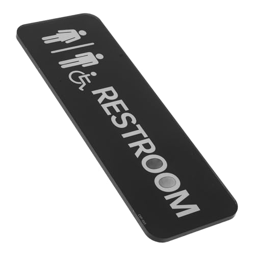 FUNOMOCYA Selbstklebendes Toilettenschild aus Modernes Wc Türschild für Restaurant und Gemeinschafts Waschräume Einfache Montage Vielseitig Verwendbar für Bad Büro Hotel und Mall von FUNOMOCYA