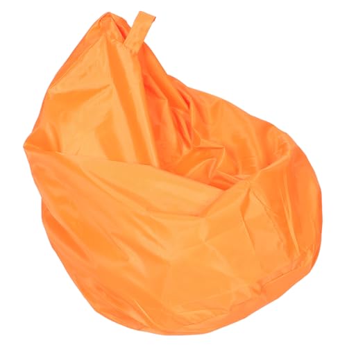 FUNOMOCYA Sitzsackbezug Ohne Füllmaterial Orangefarbener Stoffbezug Verschleißfester Bezug Für Sitzsack Leicht Zu Reinigender Stoffbezug Gemütlicher Sitzsackbezug von FUNOMOCYA