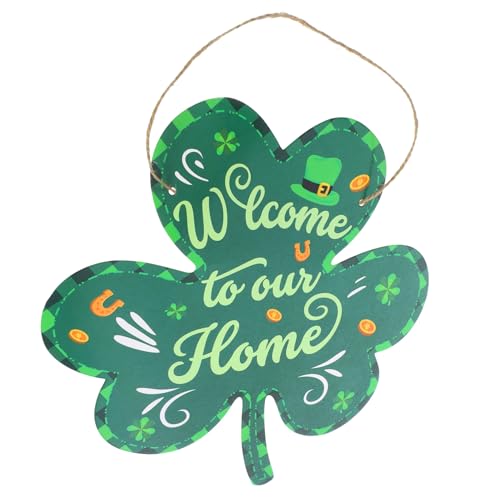 FUNOMOCYA St Patrick's Day Türschild Dekoration Kleeblatt Hängeschild für Haustür Veranda Fenster Party Dekorationsanhänger Irish Festival Zubehör von FUNOMOCYA
