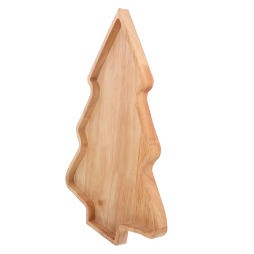 FUNOMOCYA Tablett in Weihnachtsbaumform Holzplatte für Obst Käse Dekorative Servierplatte für Den Urlaub von FUNOMOCYA