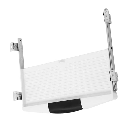 FUNOMOCYA Tastaturablage Schreibtisch Ausziehbare Schublade mit Verstellbarer und Stifthalter für Ergonomisches Tippen im Büro oder Silberne von FUNOMOCYA