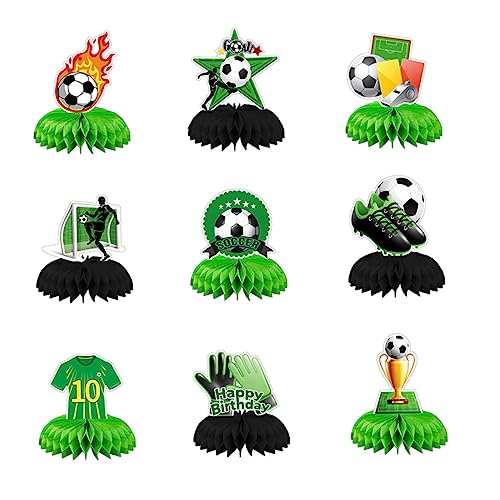 FUNOMOCYA Teiliges Honeycomb Fußball Deko Leichte Stabile Geburtstagsdekoration für Fußballparty Bienenwabenartige Tisch und Raumgestaltung Hochwertige Sichere Partyaccessoires von FUNOMOCYA