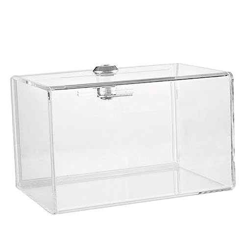 FUNOMOCYA Transparente Fundraising Spendenbox mit Schloss Multifunktionale Wahlurne mit Schlitz für Karten Abstimmungen Vorschläge und Geldsammlung von FUNOMOCYA