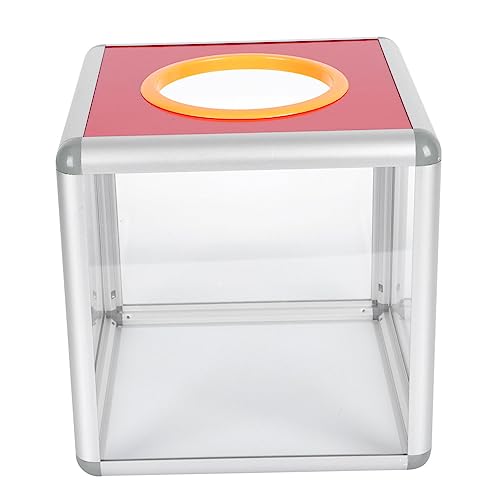 FUNOMOCYA Transparente Wahlurne aus Aluminiumlegierung mit Schloss Mittlere Vielseitige Losbox für Faire Abstimmungen Spenden und Vorschläge bei Büroveranstaltungen und Meetings von FUNOMOCYA