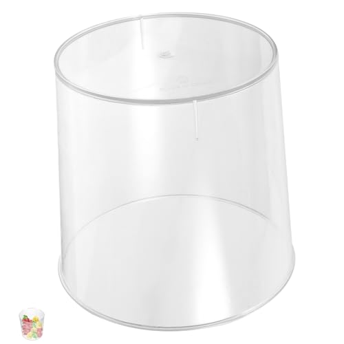 FUNOMOCYA Transparenter Mini Mülleimer für Tisch Kunststoff Abfalleimer Klein Platzsparend Vielseitig für Büro Küche Wohnzimmer von FUNOMOCYA
