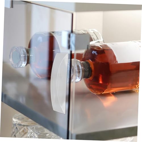 FUNOMOCYA Transparenter Türgriff Unsichtbar Klebbar Ergonomischer Krümmungsförmiger Griff Für Schränke Vitrinen Und Glastüren Robuster Stabiler Griff Ohne Sichtbaren Befestiger von FUNOMOCYA