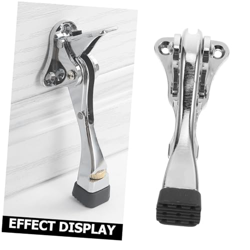 FUNOMOCYA Verstellbarer Türstopper Metall Aluminiumlegierung mit Rutschfester Gummibasis Robuster Fußbetätigter Türfeststeller für Fliesen Teppich Holz Langlebiger Türhalter für von FUNOMOCYA