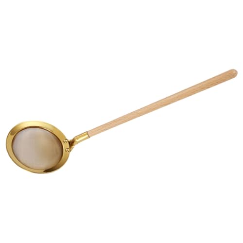 FUNOMOCYA Vielseitige Edelstahlsieb Schöpfkelle mit Holzgriff Feinmaschiger Skimmer für Hot Pot Ramen und Vielfältige Kochanwendungen Robustes Langlebiges Küchengerät mit Ergonomischem von FUNOMOCYA