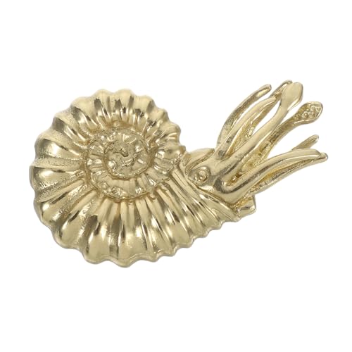 FUNOMOCYA Vintage Messing Nautilus Schubladengriff Robuste Türknöpfe aus Massivem Messing Einzigartige Möbelbeschläge für Kommoden Stilvolle für Wohnzimmer und Schlafzimmer von FUNOMOCYA