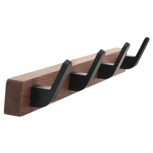 FUNOMOCYA Wandgarderobe aus Holz mit Haken und Praktische Garderobenleiste für Schlafzimmer Flur und Badezimmer Vielseitig Einsetzbar für Kleidung Taschen und Design ohne Bohren von FUNOMOCYA