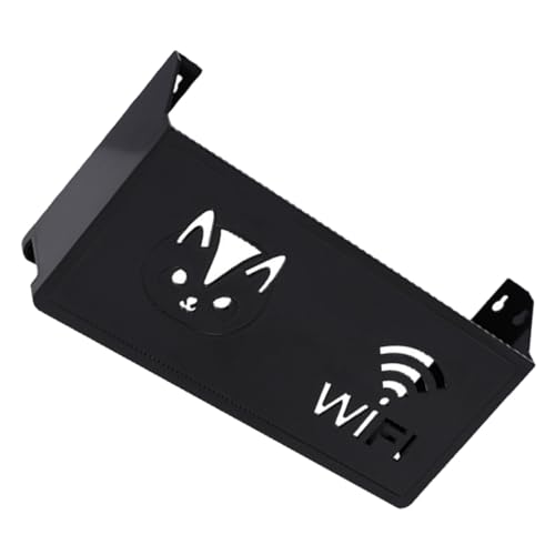 FUNOMOCYA Wandmontierte Wifi Aufbewahrungsbox mit Lüftung Mesh Kabellose Router Halterung ohne Bohren Stilvolles Organizer Regal für Tv Top Box und Kleine Elektronik Platzsparend für von FUNOMOCYA
