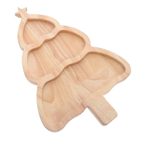 FUNOMOCYA Weihnachtlicher Servierteller Weihnachtsbaum-form Stabiles Snack-tablett für Desserts und Vorspeisen Wiederverwendbar für Familienfeiern und Büro-partys von FUNOMOCYA