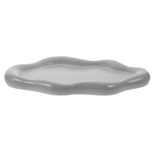 FUNOMOCYA Wolkenförmiges Schmucktablett aus Keramik Ringhalter Schmuckschale für Ohrringe Armbänder und Ketten Deko Element für Bad Tisch oder Kommode von FUNOMOCYA