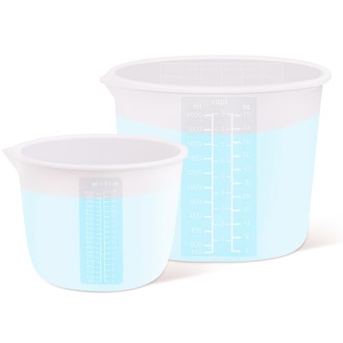 Extra große Silikon Messsbecher Set für Epoxidharz zum gießen 2000ml & 1000ml Extra große Silikon Messsbecher Set für Epoxidharz zum gießen 2000ml & 1000ml von FUNSHOWCASE