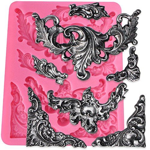 FUNSHOWCASE Flourish Silikonform für Kuchendekoration, Polymer-Ton, Bastelprojekte von FUNSHOWCASE