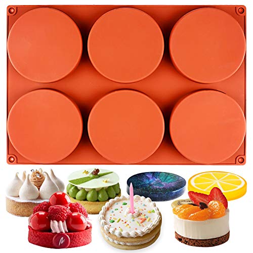 FUNSHOWCASE Runde Süßigkeiten Silikonform Schale mit 6 Mulden Epoxidharz Tablett Backformen Muffinformen von FUNSHOWCASE