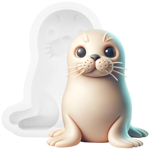 Fondant Form Silikon Seehund Meerestier Kuchenaufsatz Tortendeko 8,7cm hoch von FUNSHOWCASE