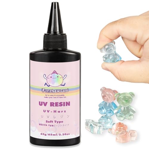 Funshowcase UV Harz weich Kleber für Silikonform Schmuck Handyhülle transparent schnellhärtend 65 ml Funshowcase UV Harz weich Kleber für Silikonform Schmuck Handyhülle transparent schnellhärtend 65 ml von FUNSHOWCASE