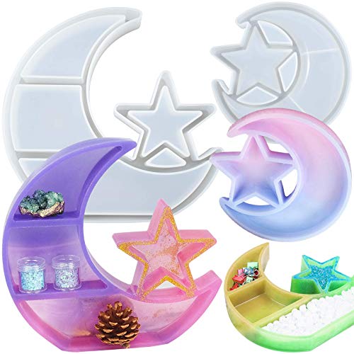 Halbmond Regal Epoxidharz Silikonformen Gießform Kristall Ausstellungstablett Schmuckschale Kerzenhalter 2er Set Halbmond Regal Epoxidharz Silikonformen Gießform Kristall Ausstellungstablett Schmuckschale Kerzenhalter 2er Set von FUNSHOWCASE