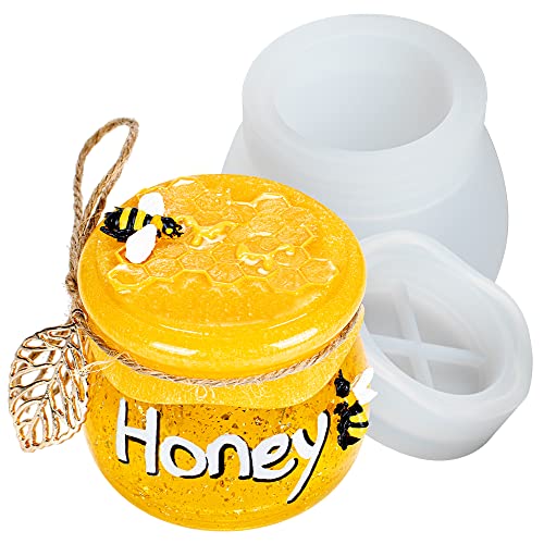 Honigglas Harzform Silikon mit Schraubdeckel Flasche Aufbewahrungsbehälter von FUNSHOWCASE
