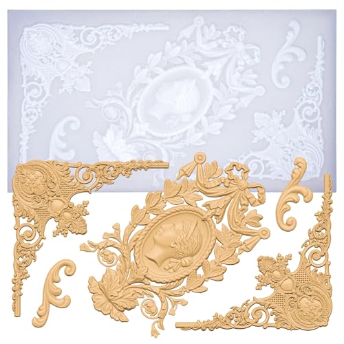 Kunstformen für Polymer Clay lufttrockener Ton Gips Epoxidharz Fondant Kuchendekoration Kamee mit Schnörkel Kunstformen für Polymer Clay lufttrockener Ton Gips Epoxidharz Fondant Kuchendekoration Kamee mit Schnörkel von FUNSHOWCASE